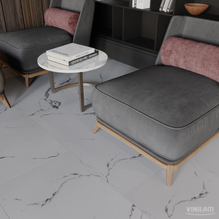Кварцвиниловая плитка CERAMO VINILAM STONE 83444 Итальянский мрамор